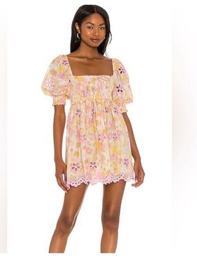 for love and lemons pink heart dress For love & lemons pink heart midi dress small